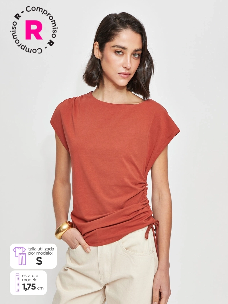 POLERA MUJER MARQUIS ALGODÓN RECOGIDO - 1