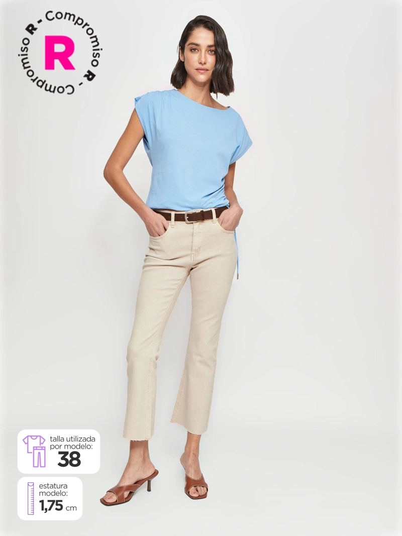 MARQUIS JEANS MUJER MARQUIS ALGODÓN CROP FLARE