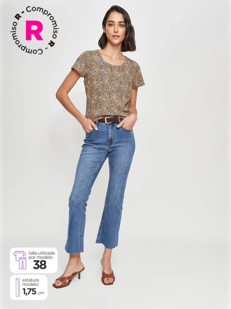 MARQUIS JEANS MUJER MARQUIS ALGODÓN CROP FLARE
