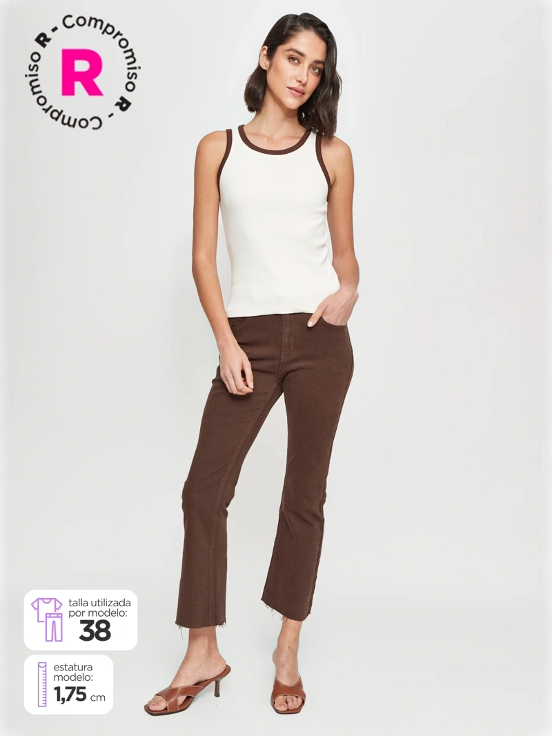 JEANS MUJER MARQUIS ALGODÓN CROP FLARE