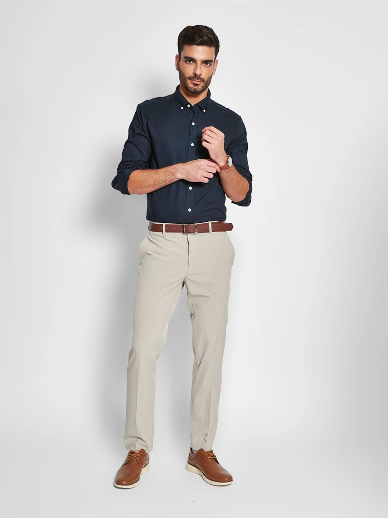 CAMISA HOMBRE CACHAREL ALGODÓN MANGA LARGA - 4