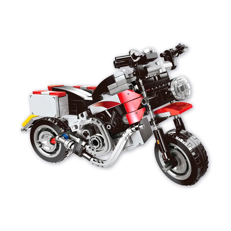 MOTO CONSTRUIBLE ROJA 275 PCS TRU - 2