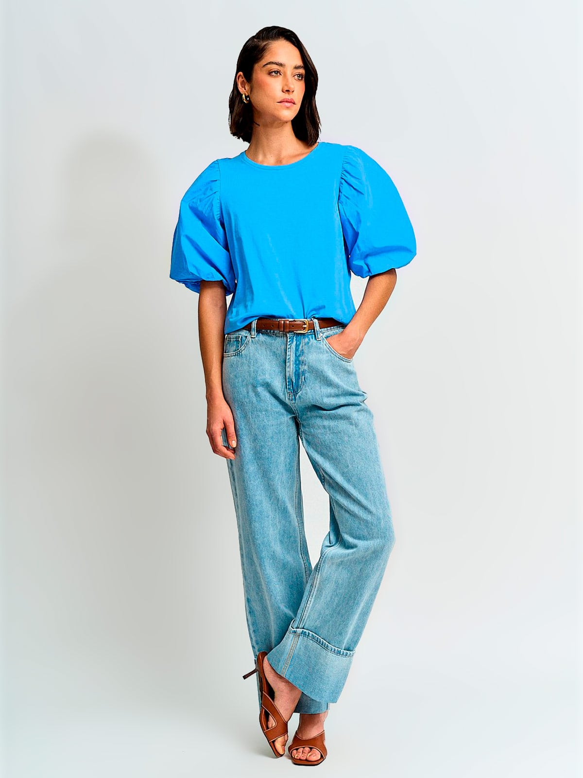 POLERA MUJER MARQUIS ALGODÓN MANGA GLOBO - 4