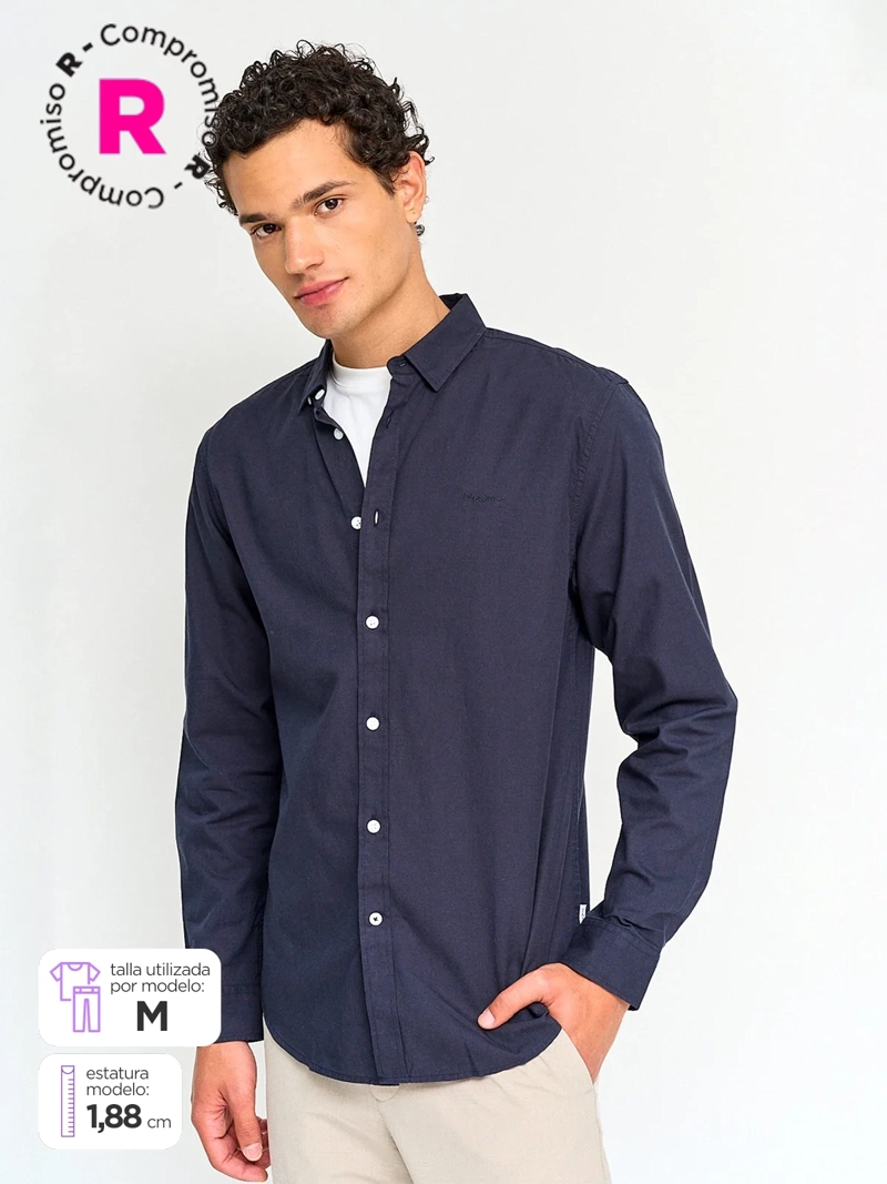 CAMISA HOMBRE PEPE JEANS ALGODÓN MANGA LARGA - 1