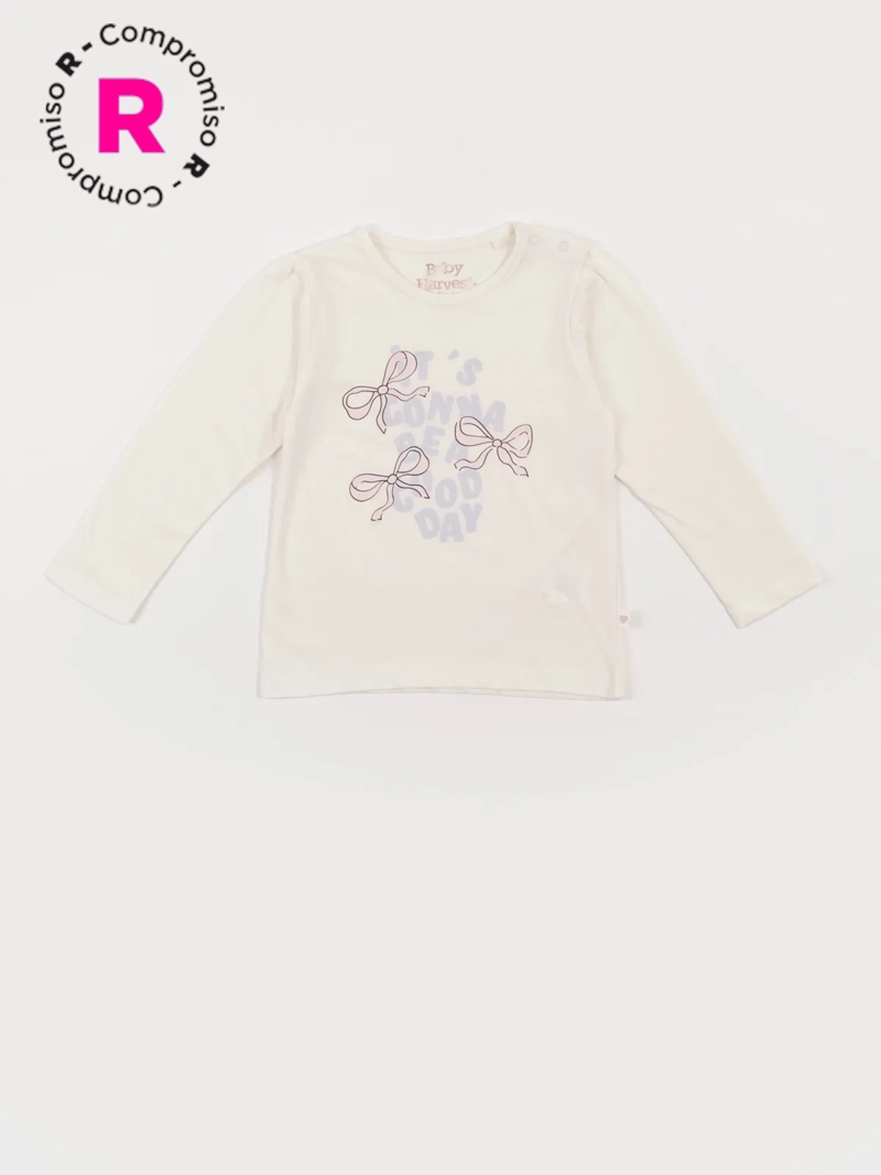 POLERA MANGA LARGA ALGODÓN NIÑA BABY HARVEST CONEJITO - 1
