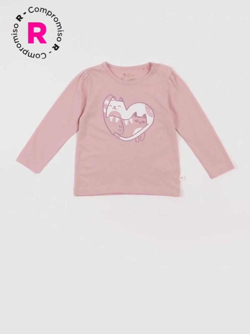 POLERA MANGA LARGA ALGODÓN NIÑA BABY HARVEST CONEJITO - 1