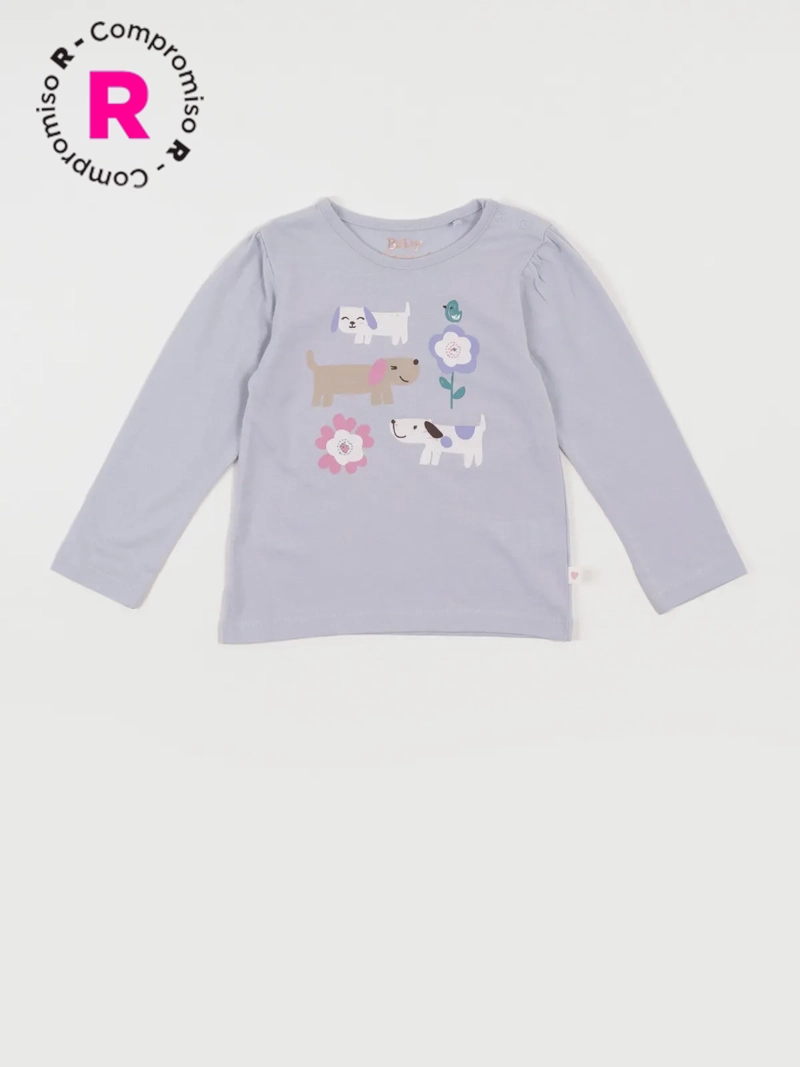POLERA MANGA LARGA ALGODÓN NIÑA BABY HARVEST CONEJITO - 1