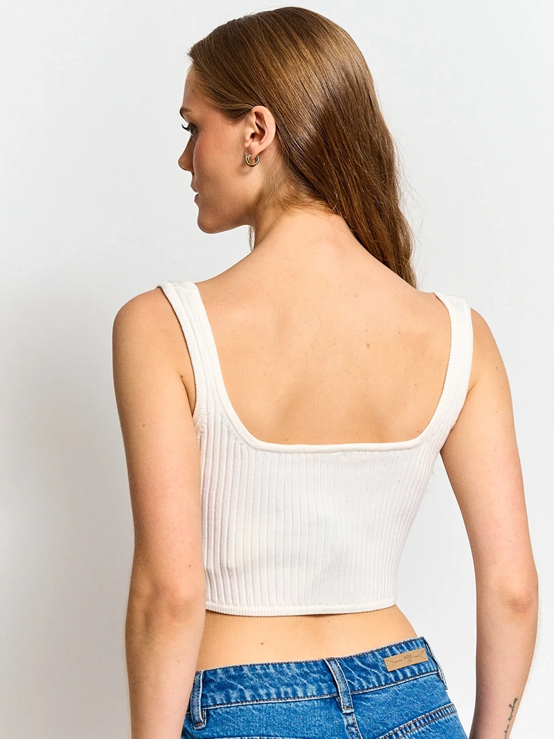 POLERA MUJER INDEX SIN MANGAS TEJIDO - 2
