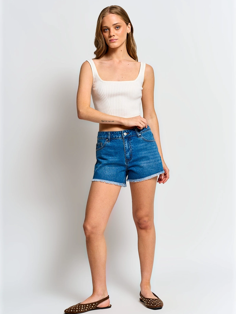 POLERA MUJER INDEX SIN MANGAS TEJIDO - 4