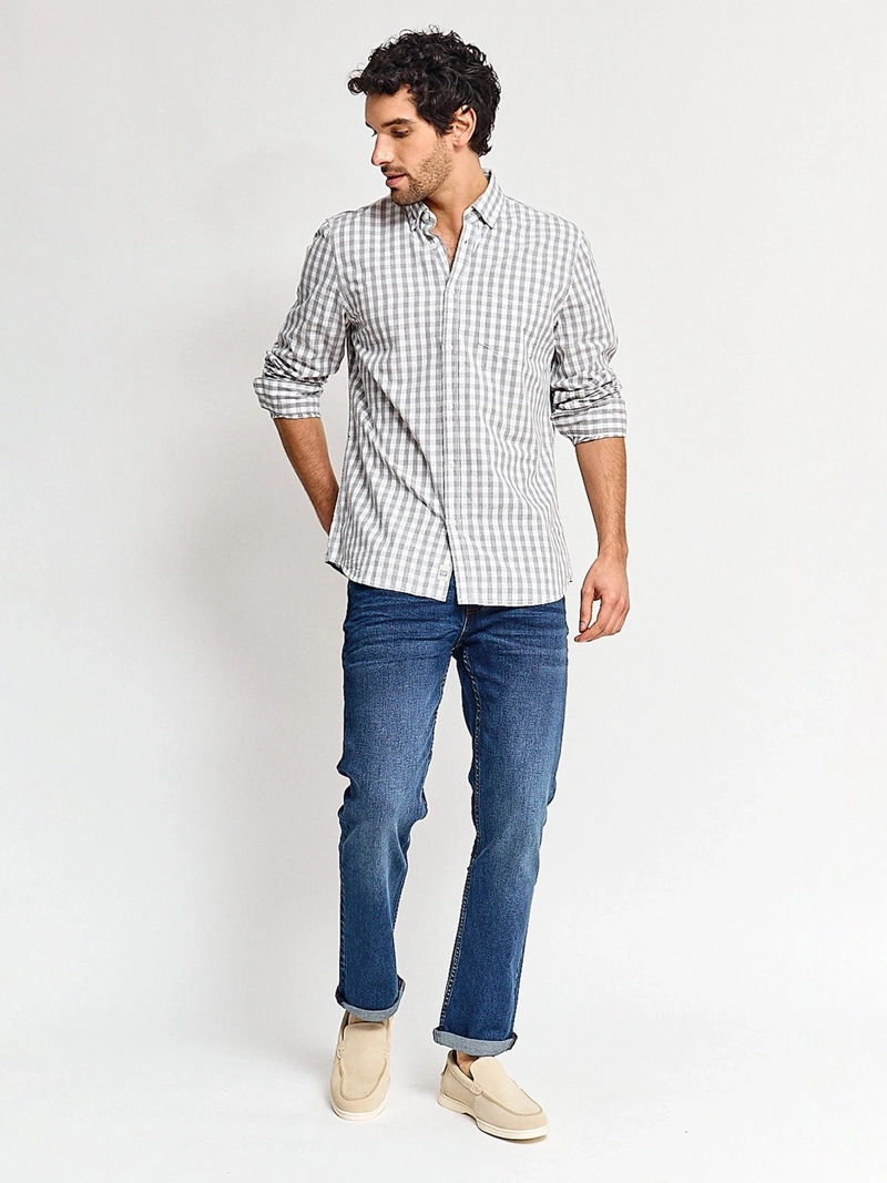 CAMISA HOMBRE REGATTA ALGODÓN MANGA LARGA - 4