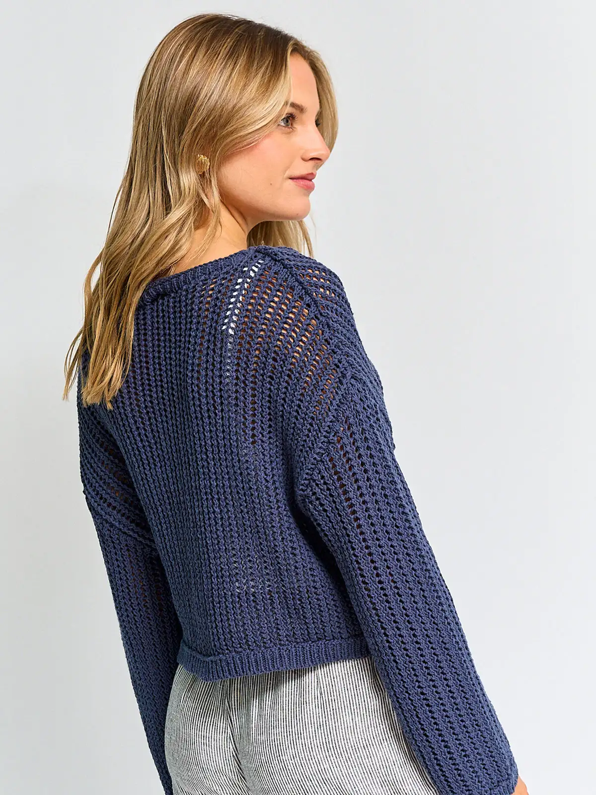SWEATER MUJER INDEX ALGODÓN MANGA LARGA CALADO - 2