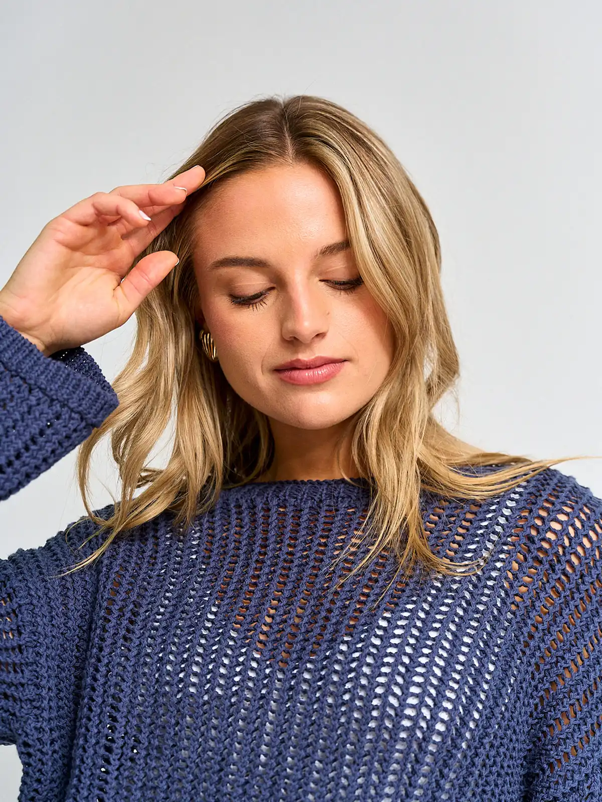 SWEATER MUJER INDEX ALGODÓN MANGA LARGA CALADO - 3