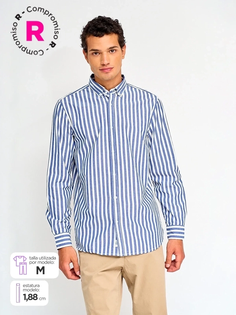 CAMISA HOMBRE REGATTA ALGODÓN MANGA LARGA - 1