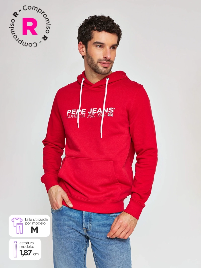 POLERÓN HOMBRE PEPE JEANS ALGODÓN HOODIE CAPUCHA