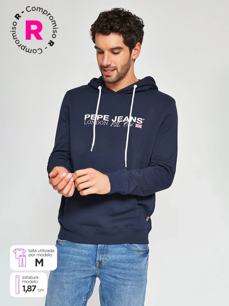 POLERÓN HOMBRE PEPE JEANS ALGODÓN HOODIE CAPUCHA - 1