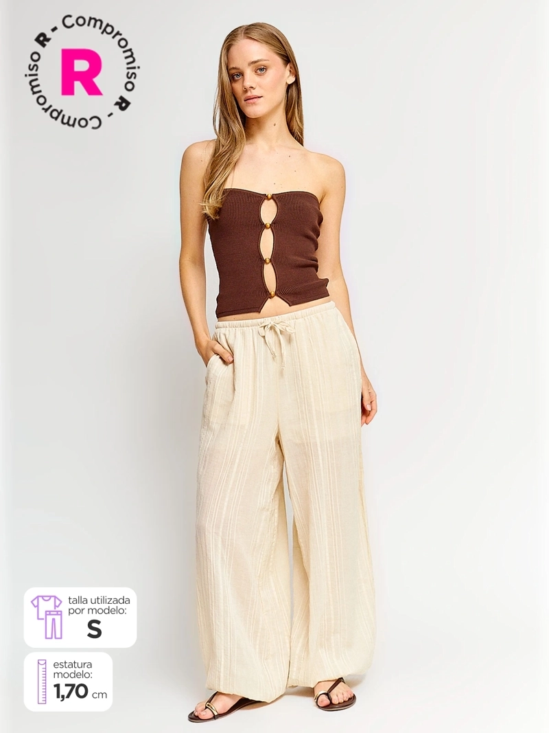 PANTALÓN MUJER INDEX ALGODÓN BOMBACHO - 1