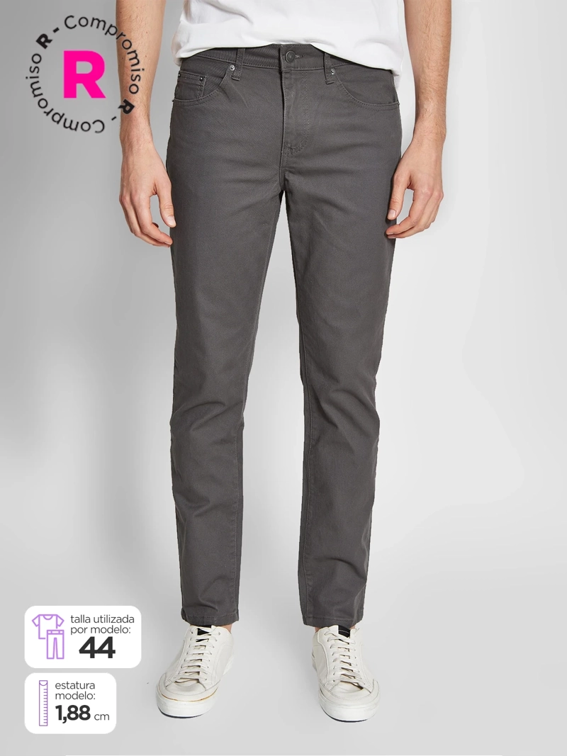 JEANS HOMBRE ROBERT LEWIS ALGODÓN BÁSICO - 1