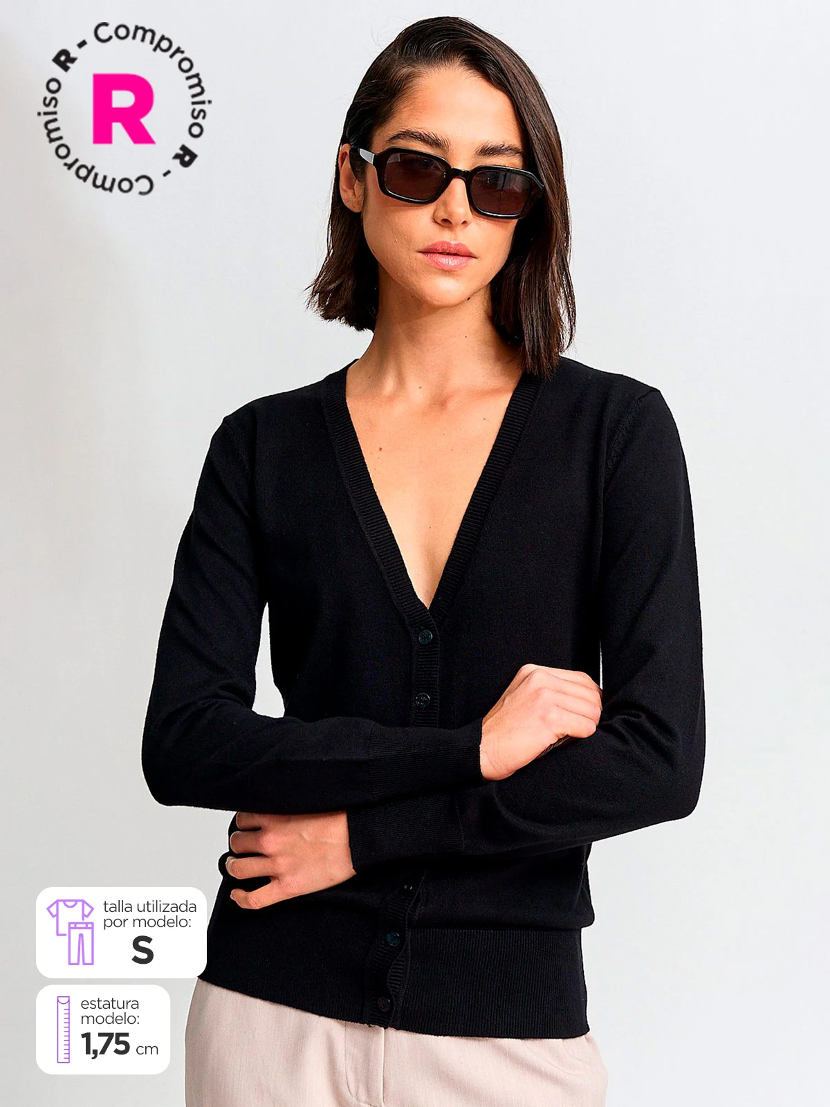 CARDIGAN MUJER MARQUIS CUELLO EN V - 1