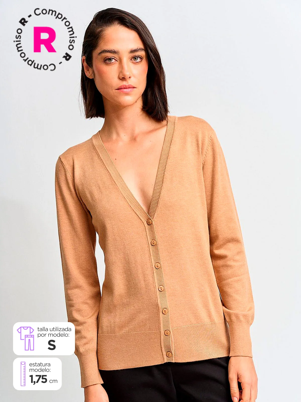 CARDIGAN MUJER MARQUIS CUELLO EN V - 1