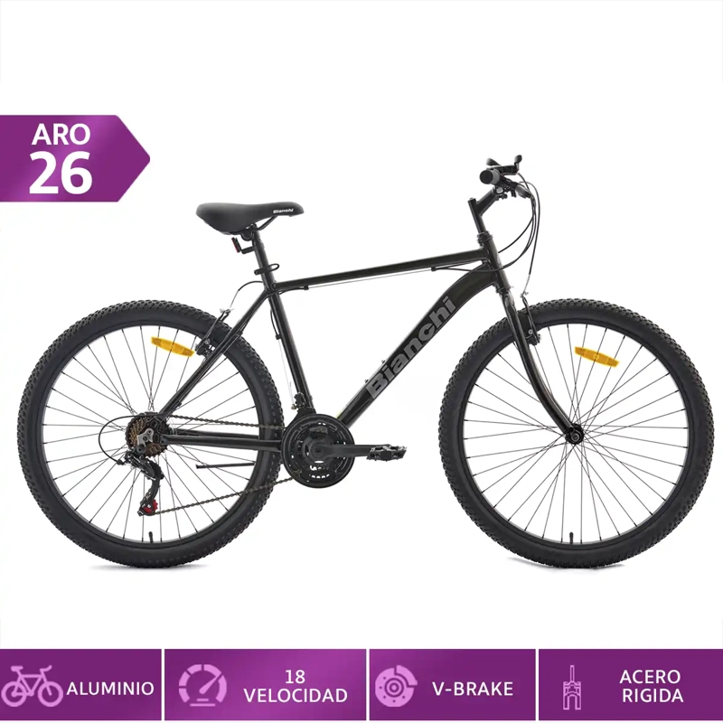 BICICLETA MOUNTAIN BIKE BIANCHI MTB PRO ST ALLOY NEGRO ARO 26 - 1
