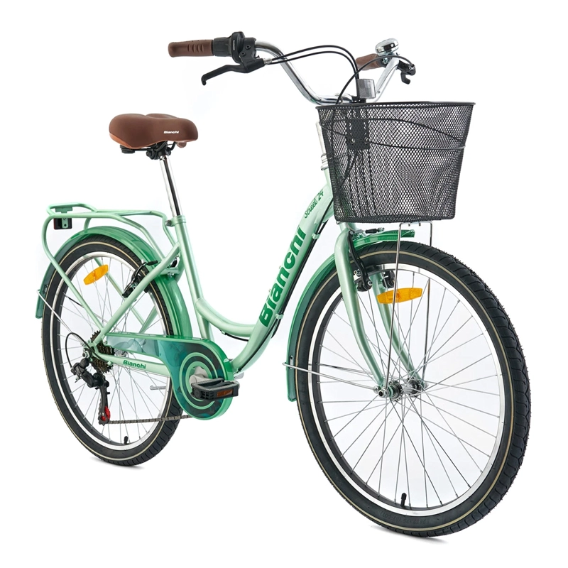 BICICLETA URBANA BIANCHI STREET ST LADY VERDE CLARO ARO 24 - 2