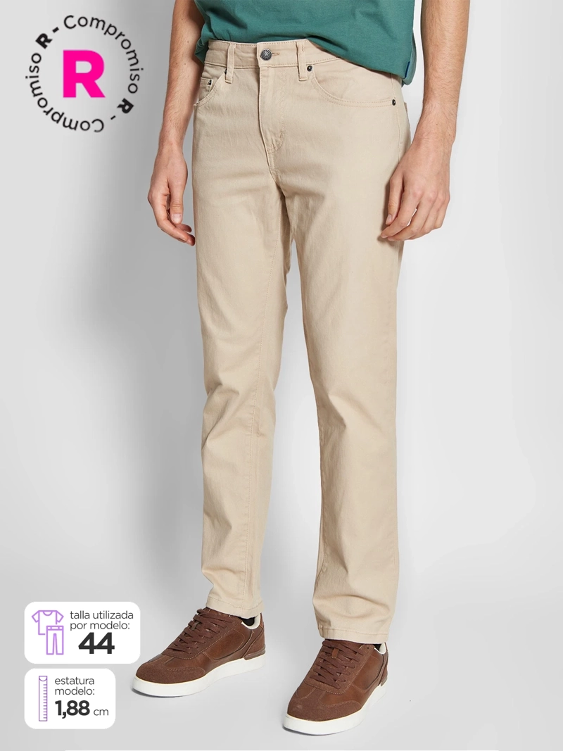 JEANS HOMBRE ROBERT LEWIS ALGODÓN BÁSICO - 1