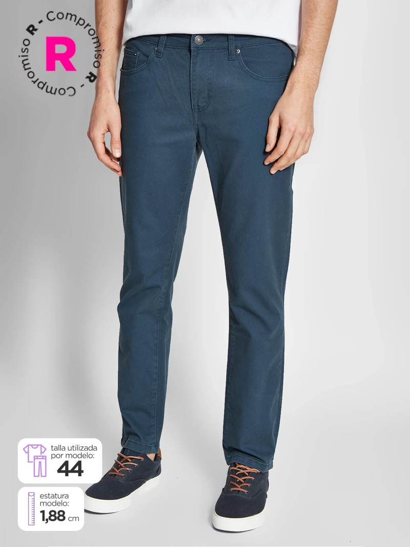 JEANS HOMBRE ROBERT LEWIS ALGODÓN BÁSICO - 1