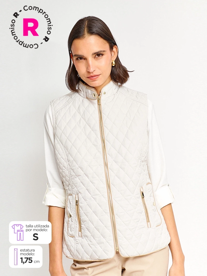 PARKA MUJER CACHAREL SIN MANGAS - 1