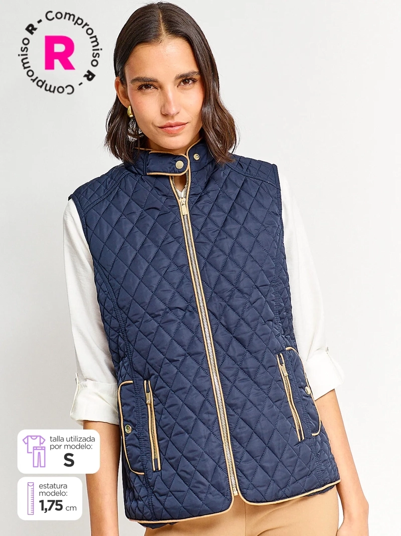 PARKA MUJER CACHAREL SIN MANGAS - 1