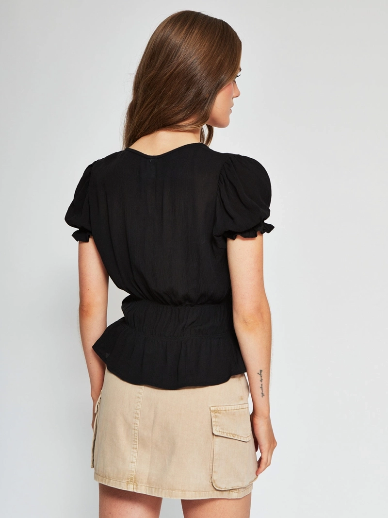 BLUSA MUJER INDEX MANGA CORTA AMARRAS - 2