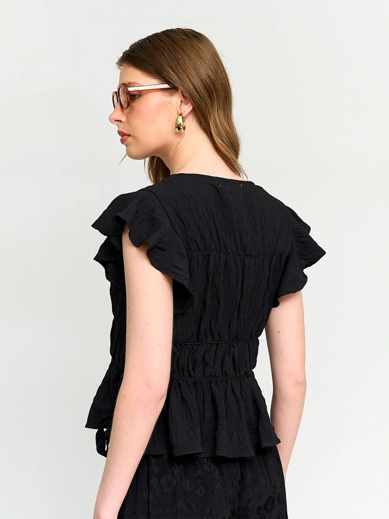 BLUSA MUJER MARQUIS ESCOTE EN V MANGA ALITA - 2