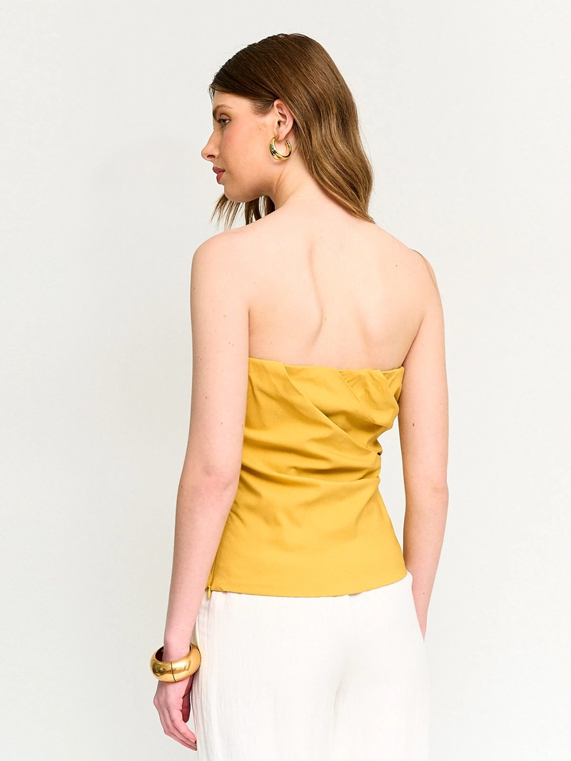 BLUSA MUJER MARQUIS STRAPLESS DRAPEADO - 2