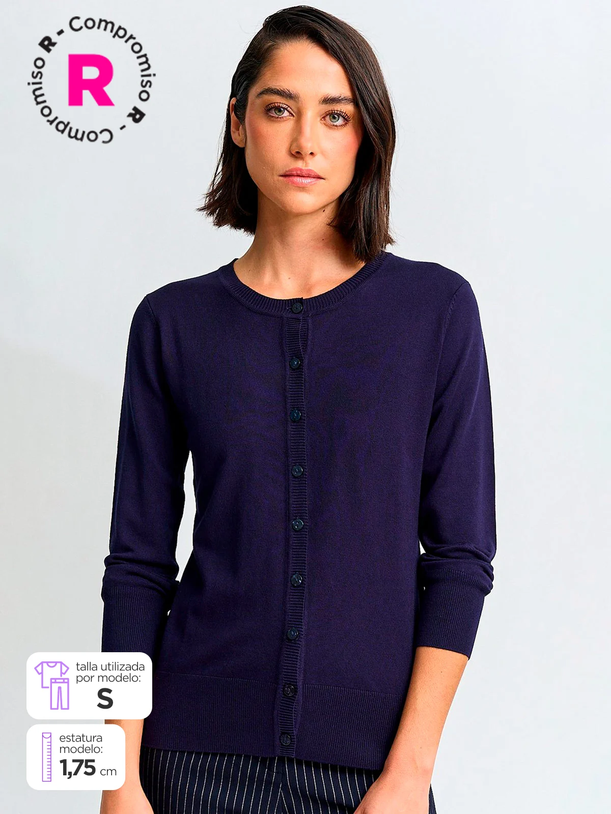 CARDIGAN MUJER MARQUIS CUELLO REDONDO - 1