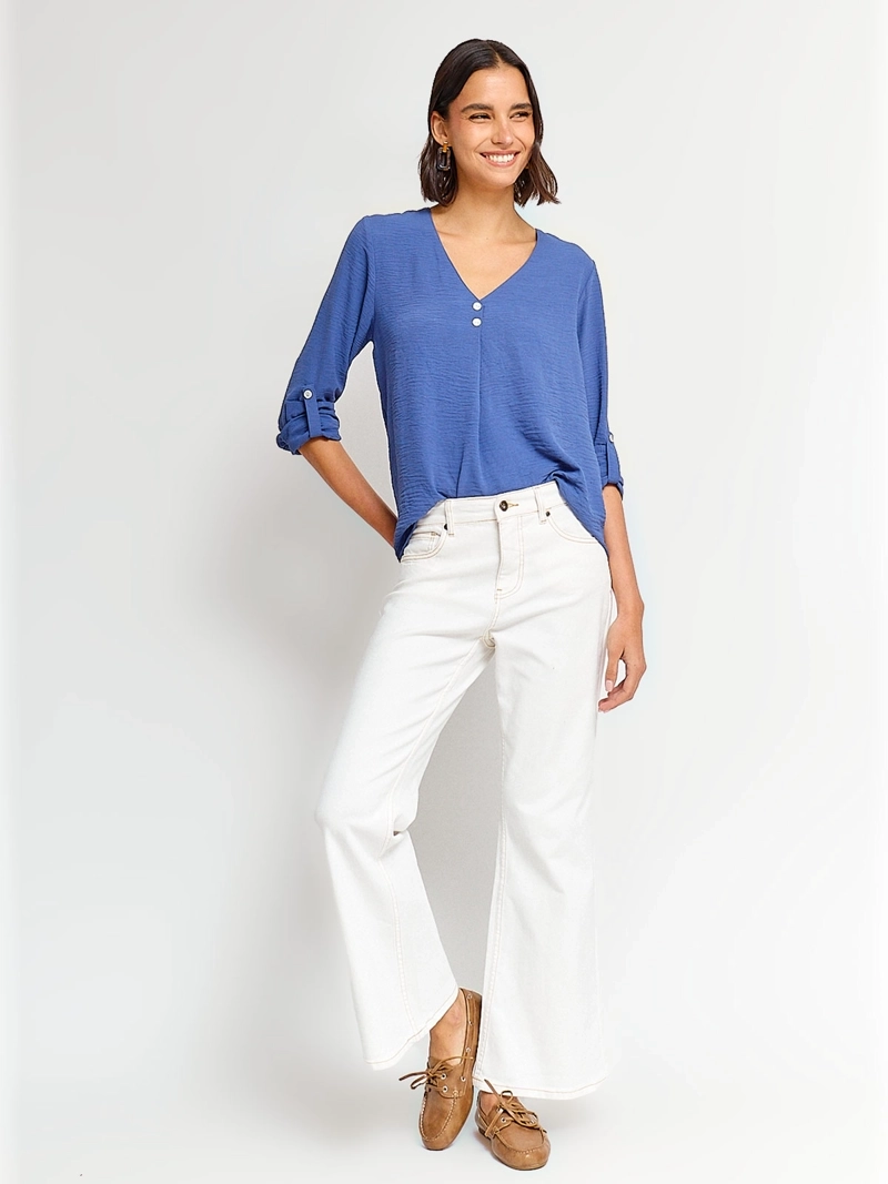 BLUSA MUJER REGATTA MANGA LARGA BOTONES - 4