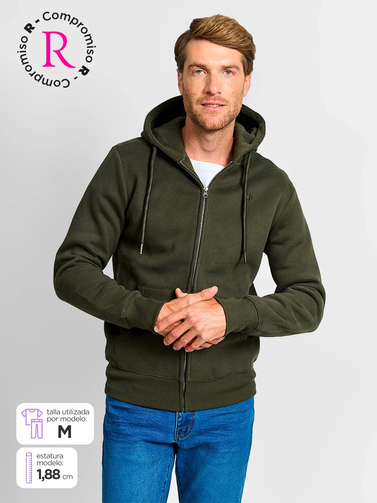 POLERÓN HOMBRE ROBERT LEWIS ALGODÓN FULL ZIPPER - 1