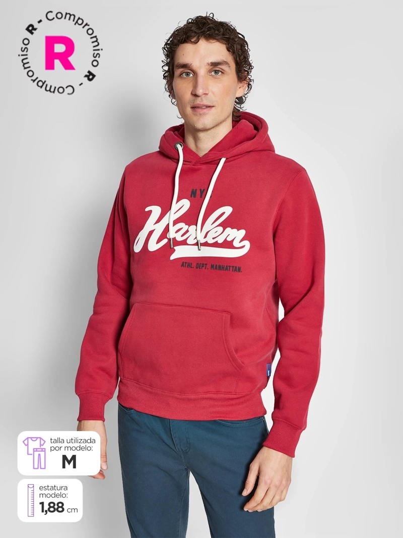 POLERÓN HOMBRE ROBERT LEWIS ALGODÓN HOODIE ESTAMPADO - 1