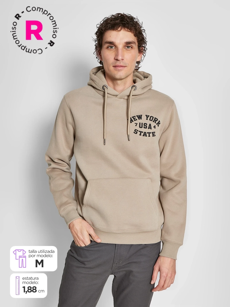 POLERÓN HOMBRE ROBERT LEWIS ALGODÓN HOODIE ESTAMPADO - 1