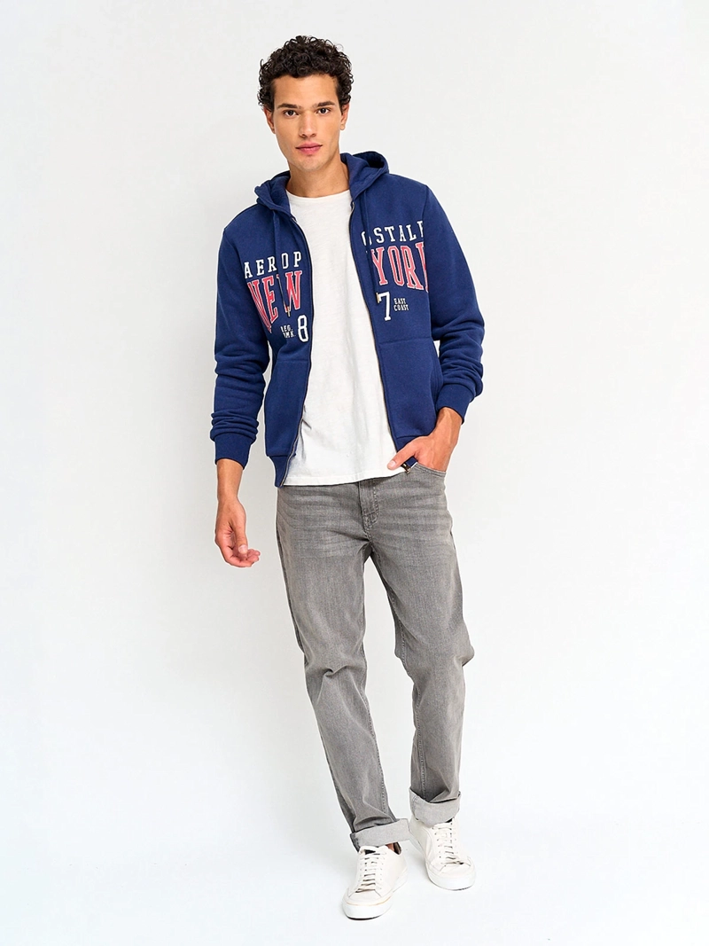 POLERÓN HOMBRE AEROPOSTALE SUEDE CIERRE CAPUCHA - 4