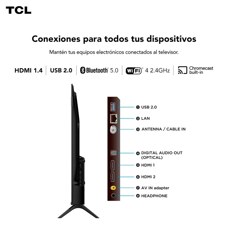 SMART TV TCL QLED FULL HD 50” 50S5K - 10