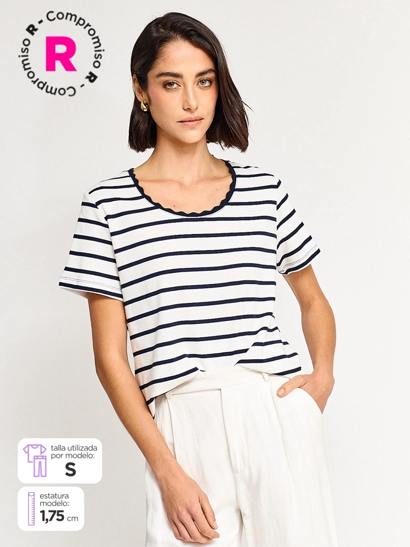 POLERA MUJER CACHAREL ALGODÓN MANGA 3/4 - 1
