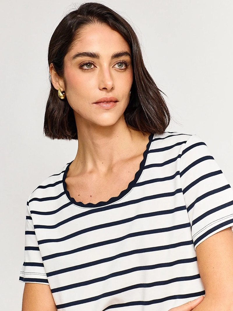 POLERA MUJER CACHAREL ALGODÓN MANGA 3/4 - 3