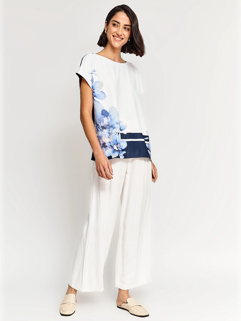 POLERA MUJER CACHAREL MANGA CORTA ESTAMPADA - 4