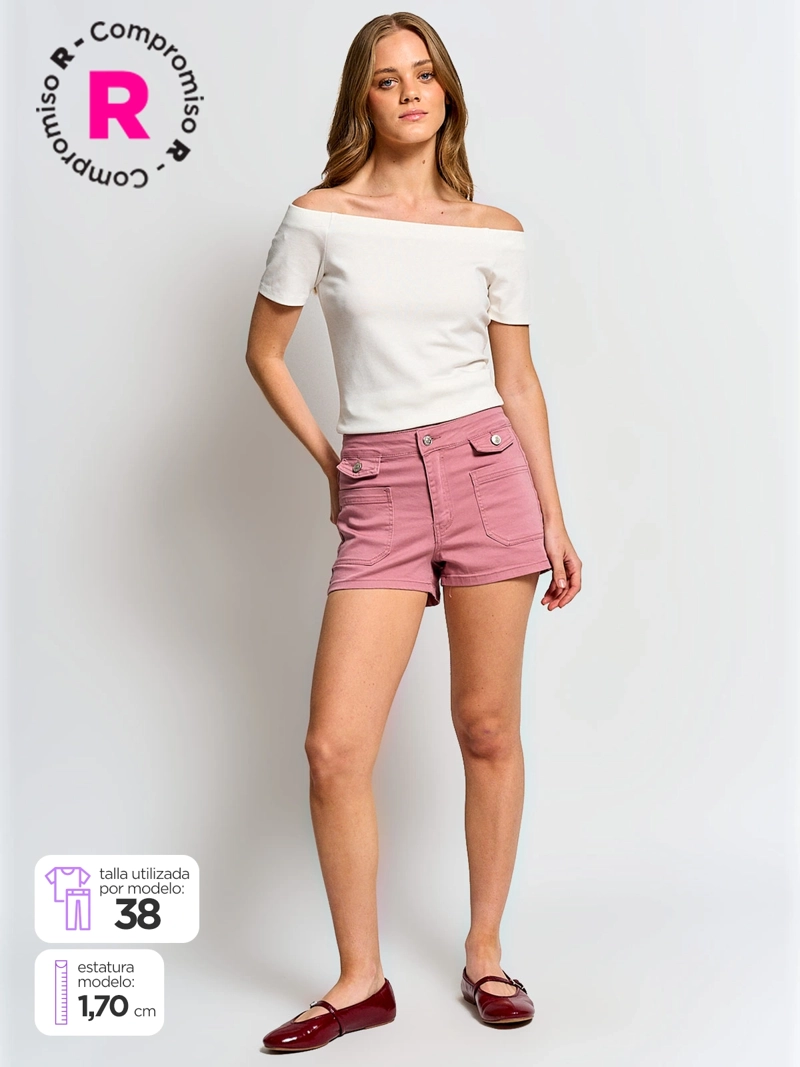 SHORT MUJER INDEX ALGODÓN BOLSILLOS - 1