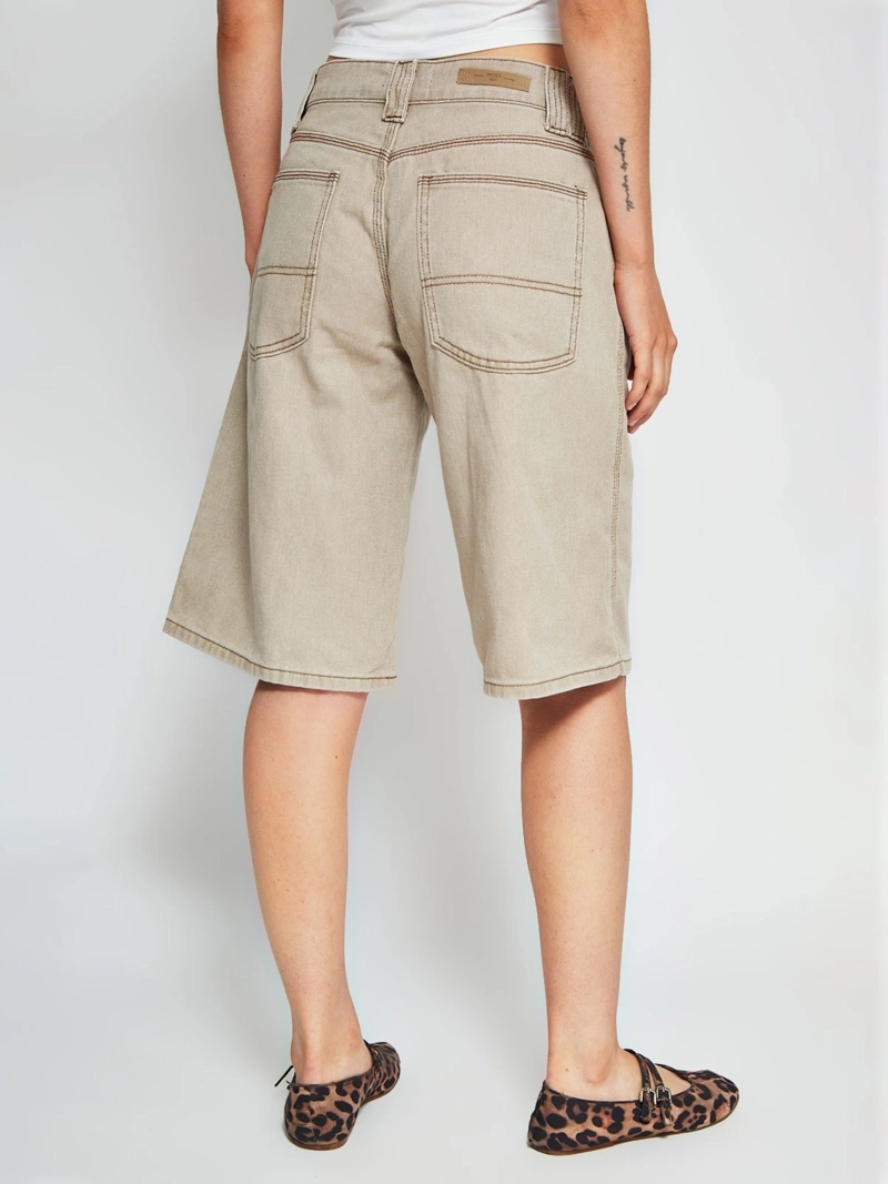 SHORT MUJER INDEX ALGODÓN LARGO DENIM - 3