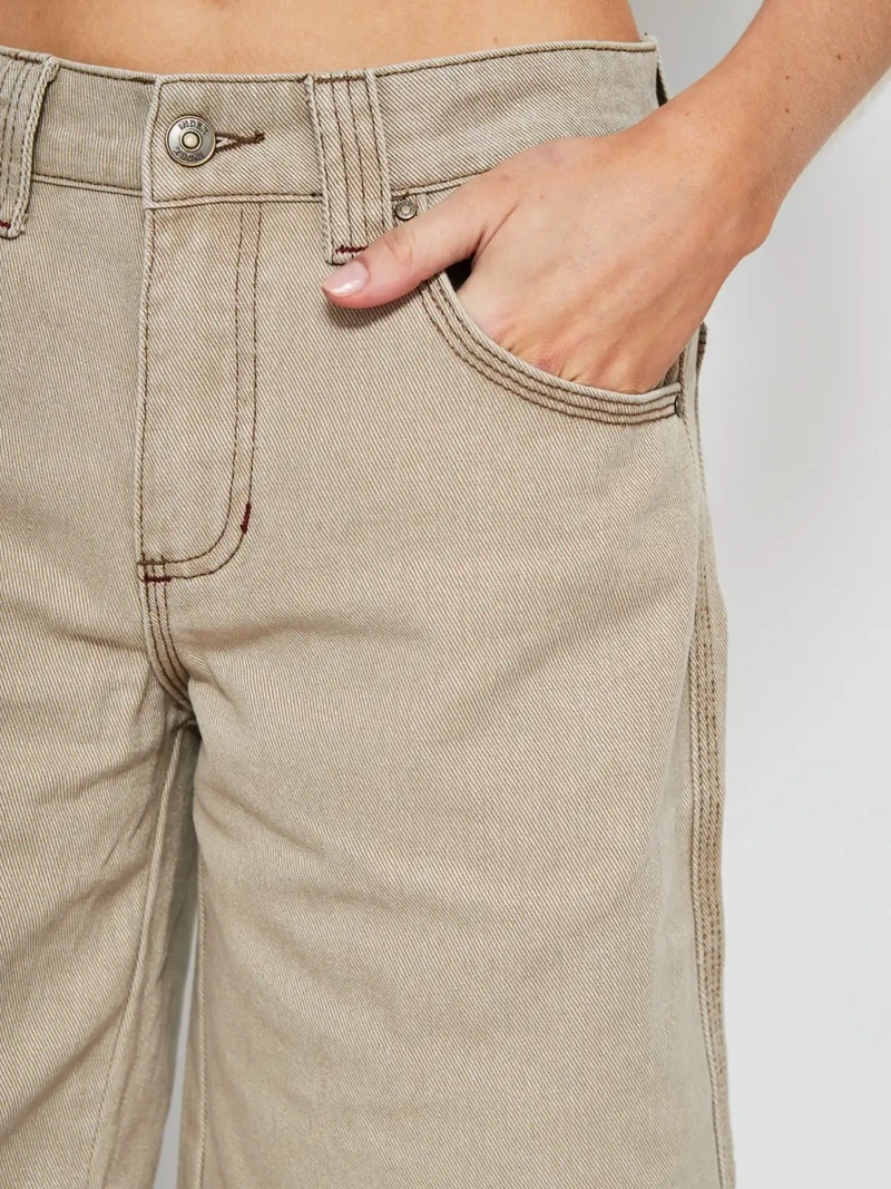 SHORT MUJER INDEX ALGODÓN LARGO DENIM - 4