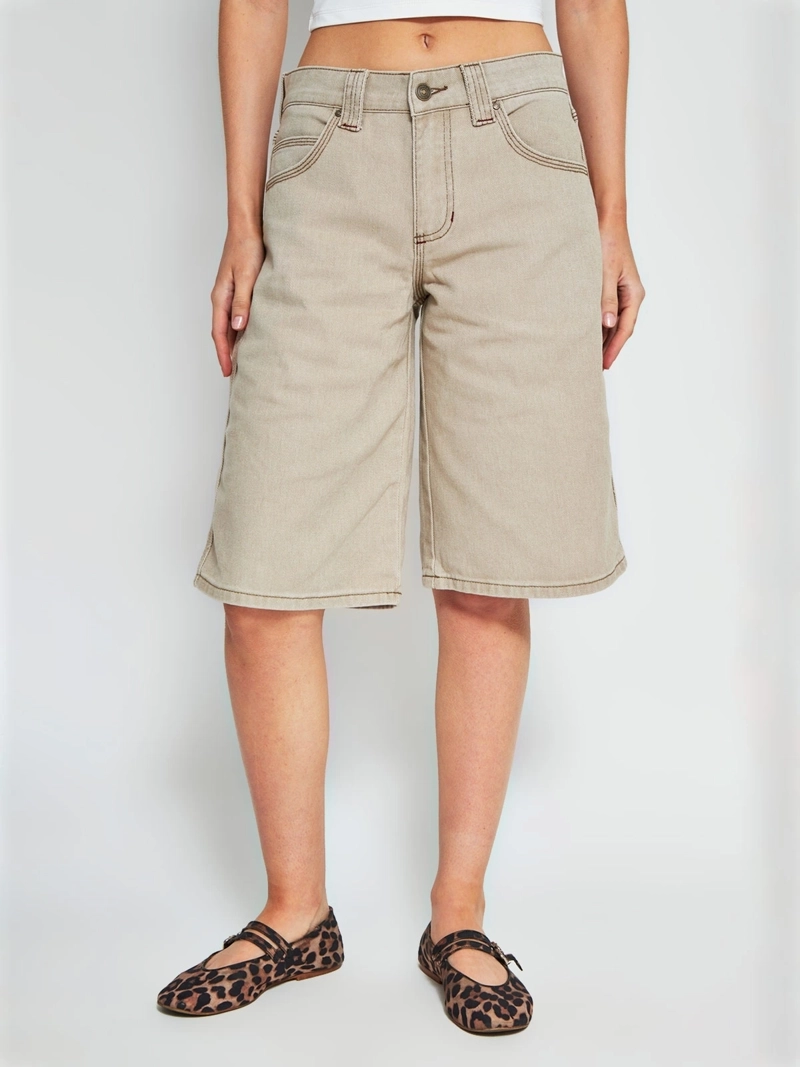 SHORT MUJER INDEX ALGODÓN LARGO DENIM - 2