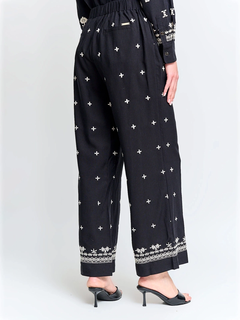 PANTALÓN MUJER CACHAREL FLUIDO BORDADO - 3