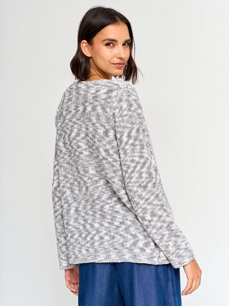 CARDIGAN MUJER AZIZ JASPEADO - 2