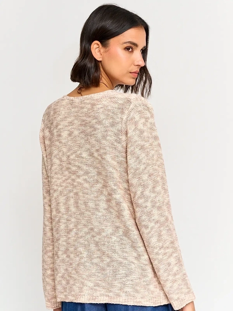 CARDIGAN MUJER AZIZ JASPEADO - 2
