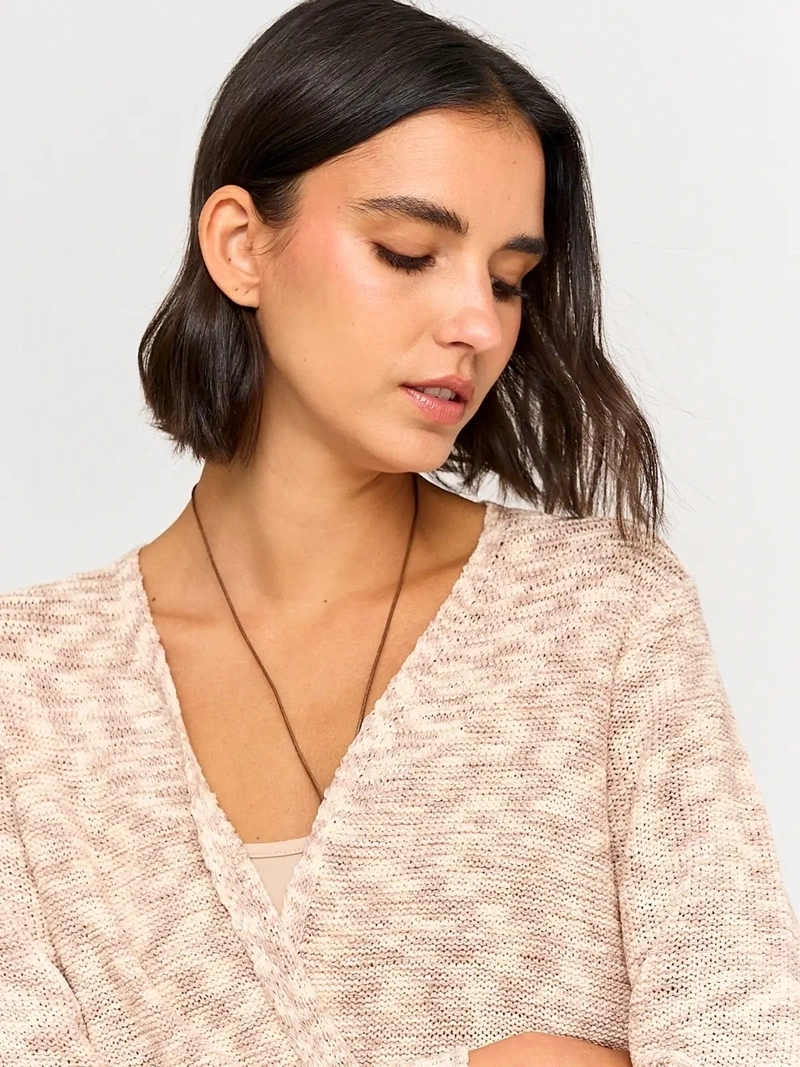 CARDIGAN MUJER AZIZ JASPEADO - 3